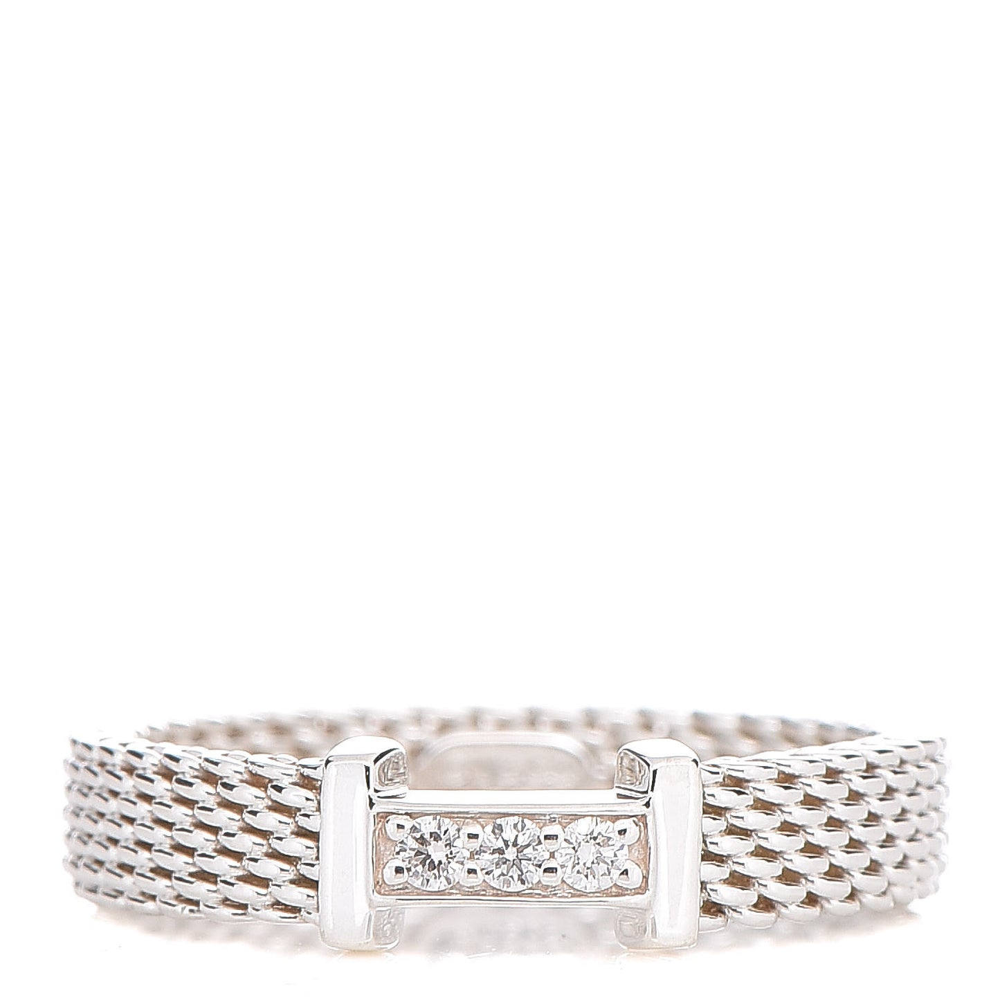Sterling Silver Diamond Narrow Somerset Ring 48 4.5