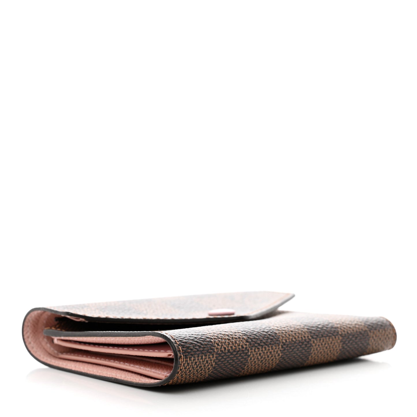 Damier Ebene Victorine Wallet Rose Ballerine