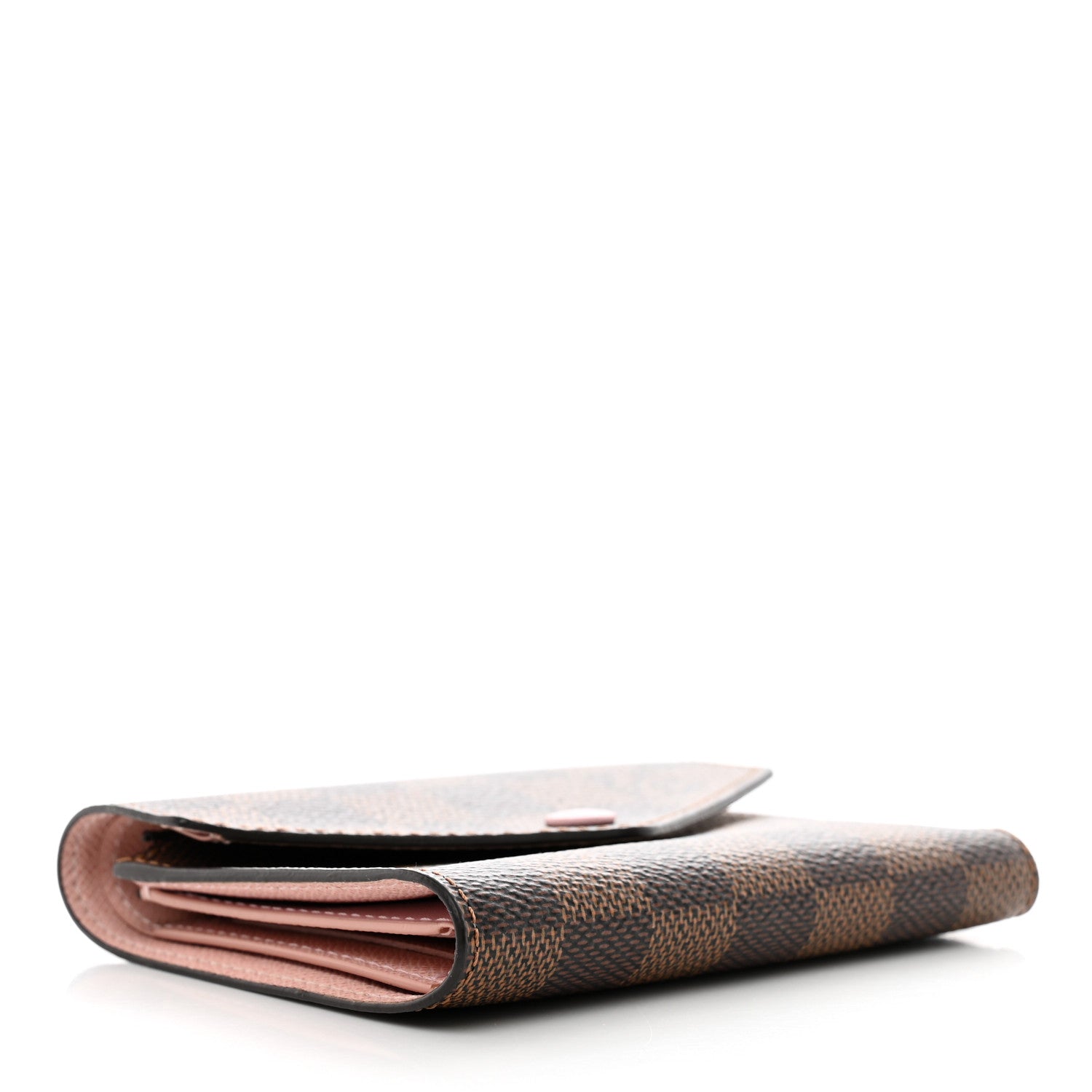 Louis Vuitton Damier Ebene Victorine Wallet Rose Ballerine 4 of 7