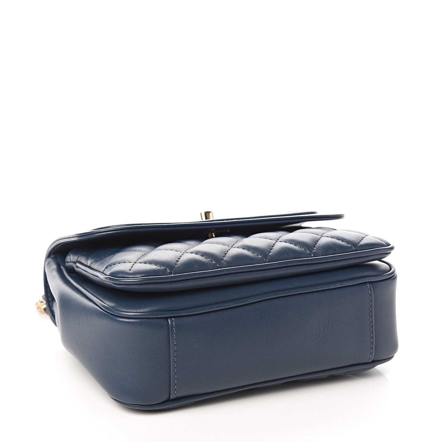 Chanel Lambskin Quilted Small Lovely Day Flap Dark Blue 3 of 9