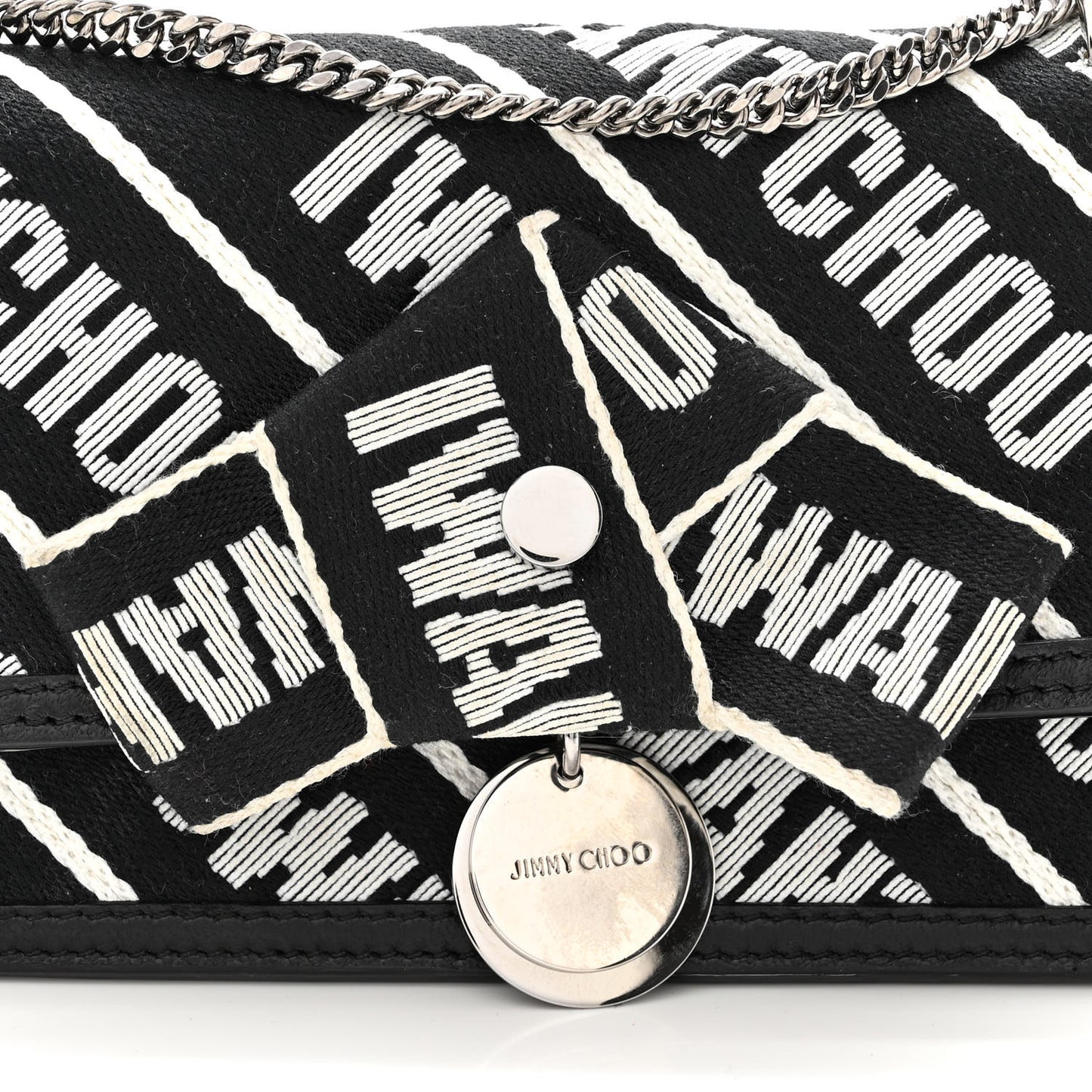 I Want Choo Finley Mini Shoulder Bag Black White