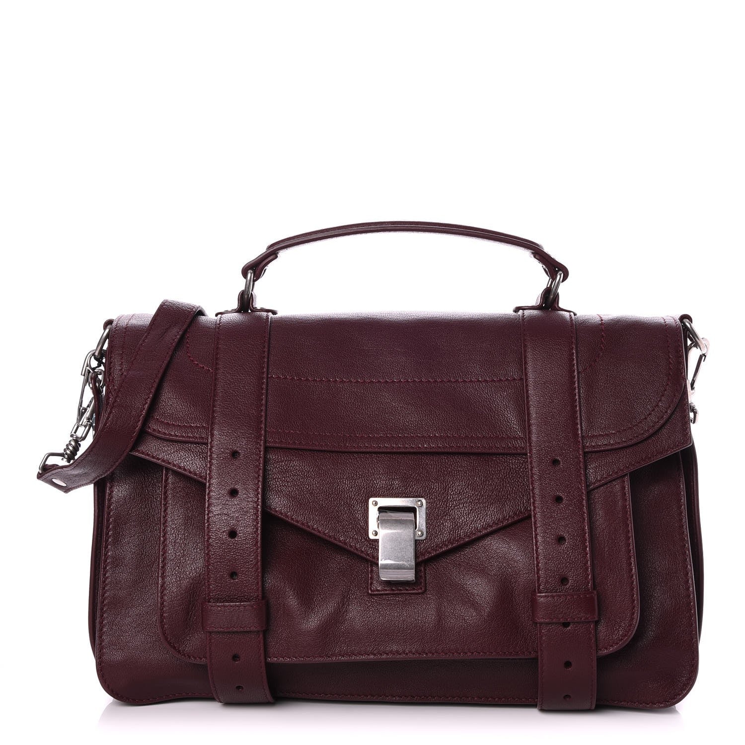 Proenza Schouler Lambskin Medium PS1 Satchel Oxblood 1 of 8