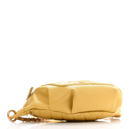 Chanel Caviar Quilted Filigree Waist Bag Yellow 4 of 10