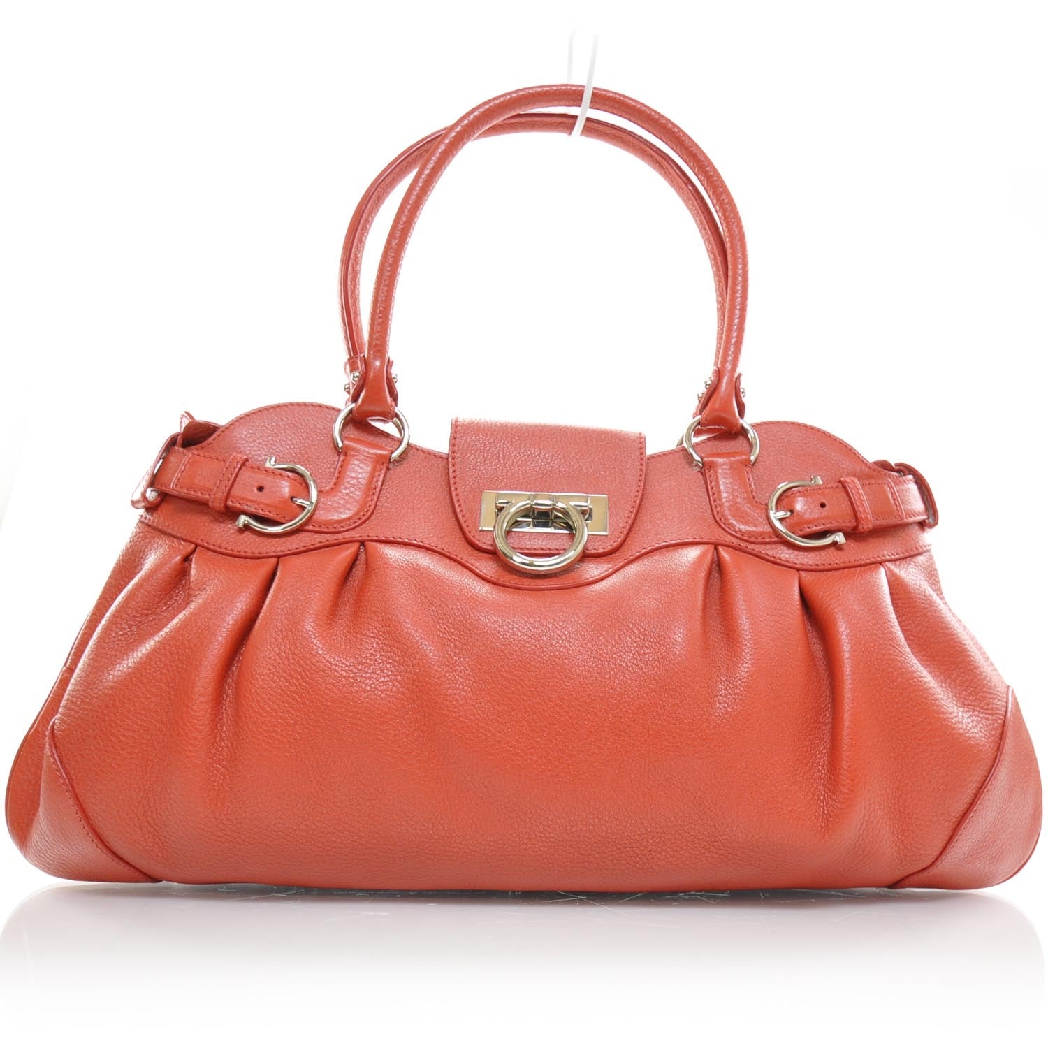 FASHIONPHILE SALVATOREFERRAGAMOLeatherMarisaOrange 1 of 8
