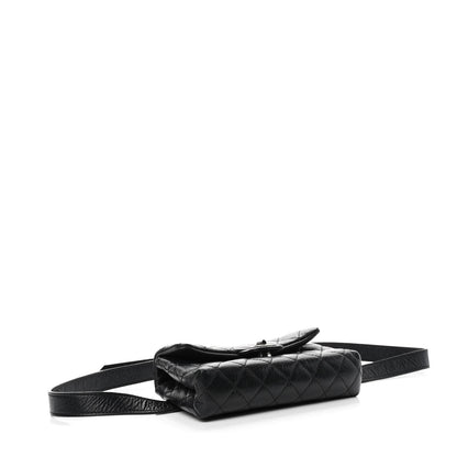 Chanel Calfskin Quilted 2.55 Reissue Flap Belt Bag Clutch Black 3 of 4