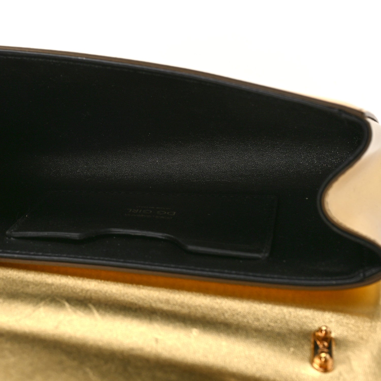 Dolce & Gabbana Metallic Calfskin DG Girls Shoulder Bag Gold 5 of 12