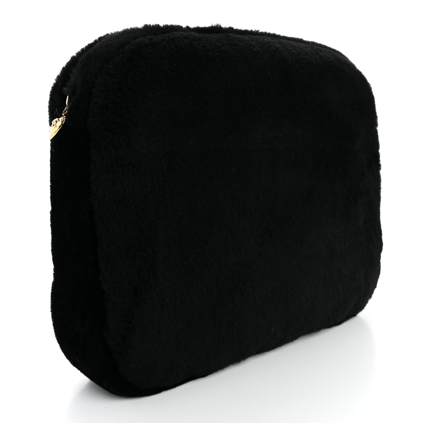 Shearling CC Flat Mules 39 Black