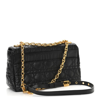 Christian Dior Calfskin Cannage Medium Caro Bag Black 3 of 10