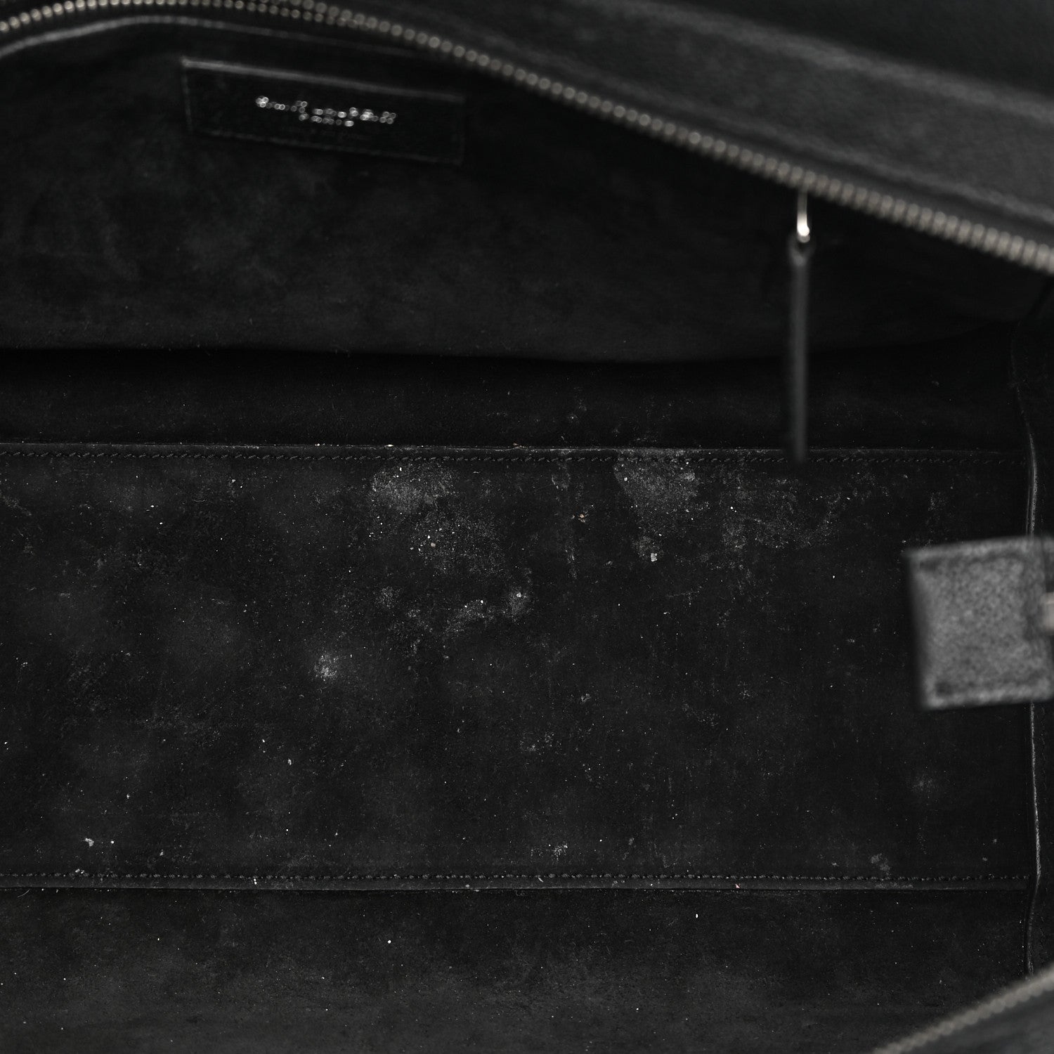 Saint Laurent Grained Calfskin Small Cabas Rive Gauche Black 12 of 17