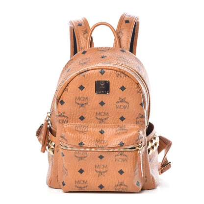 MCM Visetos Side Stud Mini Stark Backpack Cognac 1 of 8