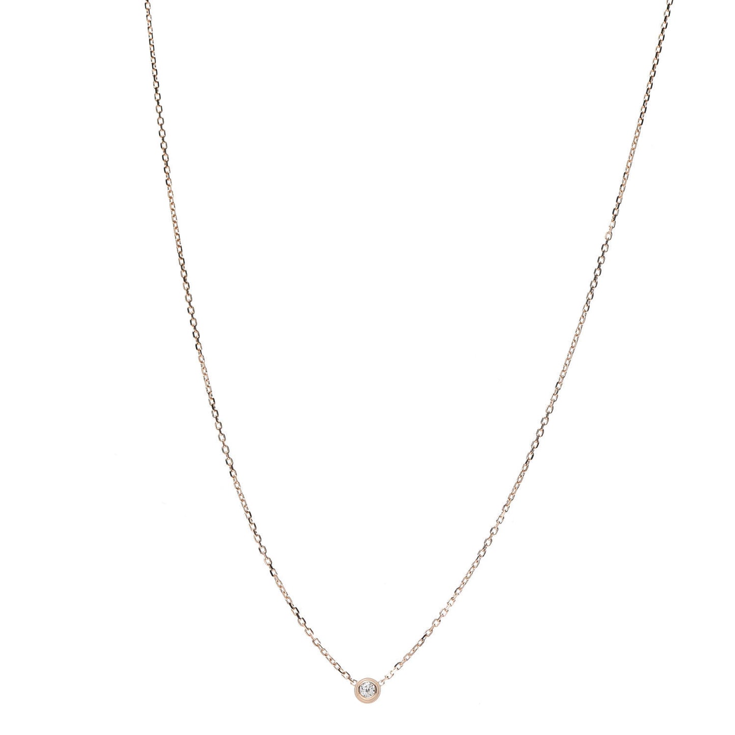 18K Pink Gold Diamond XS D'Amour Pendant Necklace