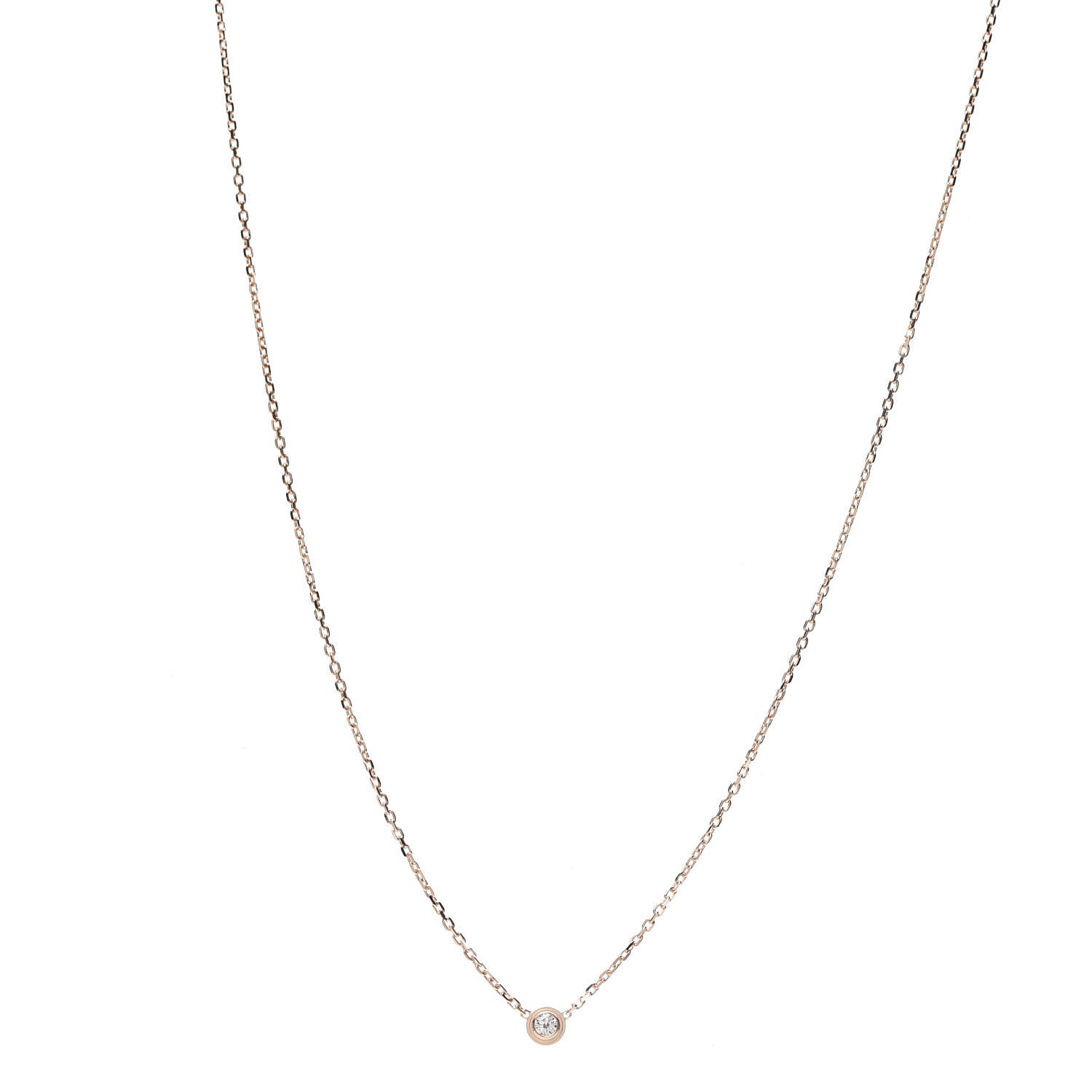 Cartier 18K Pink Gold Diamond XS D'Amour Pendant Necklace 1 of 7