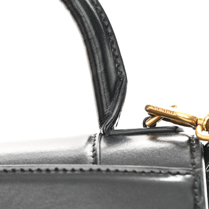 Balenciaga Shiny Box Calfskin Hourglass Top Handle Bag XS Black 20 of 21