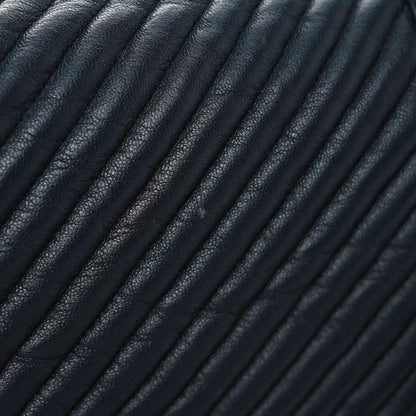 Chanel Wrinkled Lambskin Chevron Quilted New Medium Boy Flap Navy Blue 19 of 19