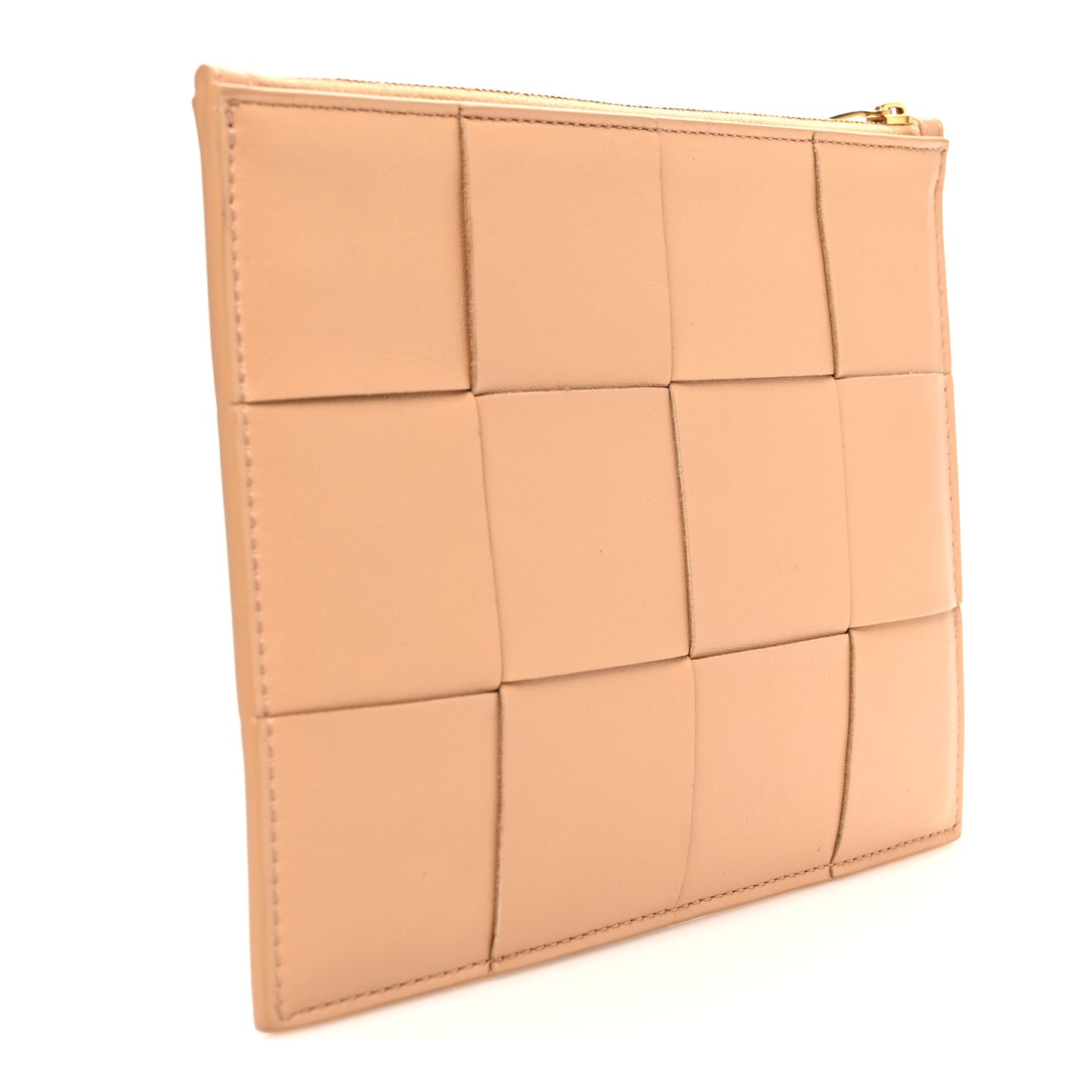 Nappa Maxi Intrecciato Medium Bill Pouch Almond