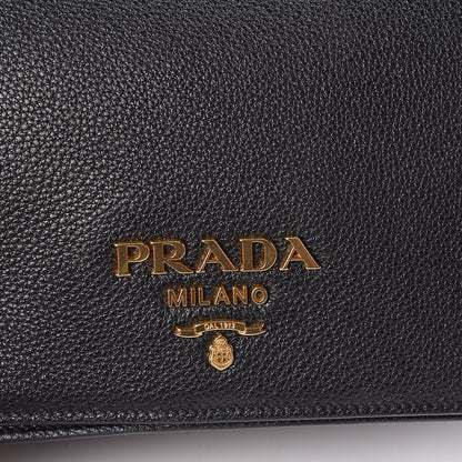 Prada Vitello Daino Flap Crossbody Black 11 of 11