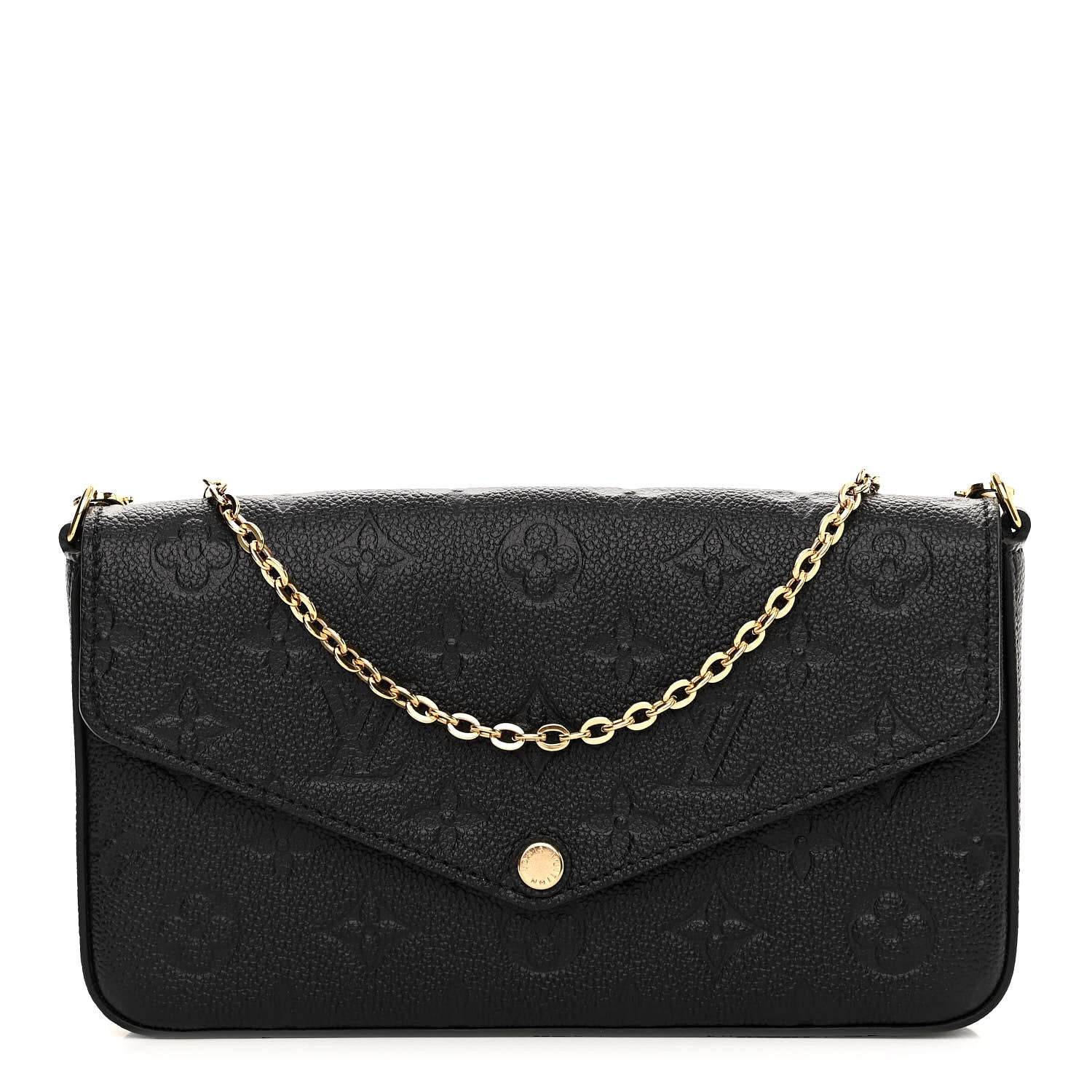 Louis Vuitton Empreinte Pochette Felicie Chain Wallet Black 1 of 9