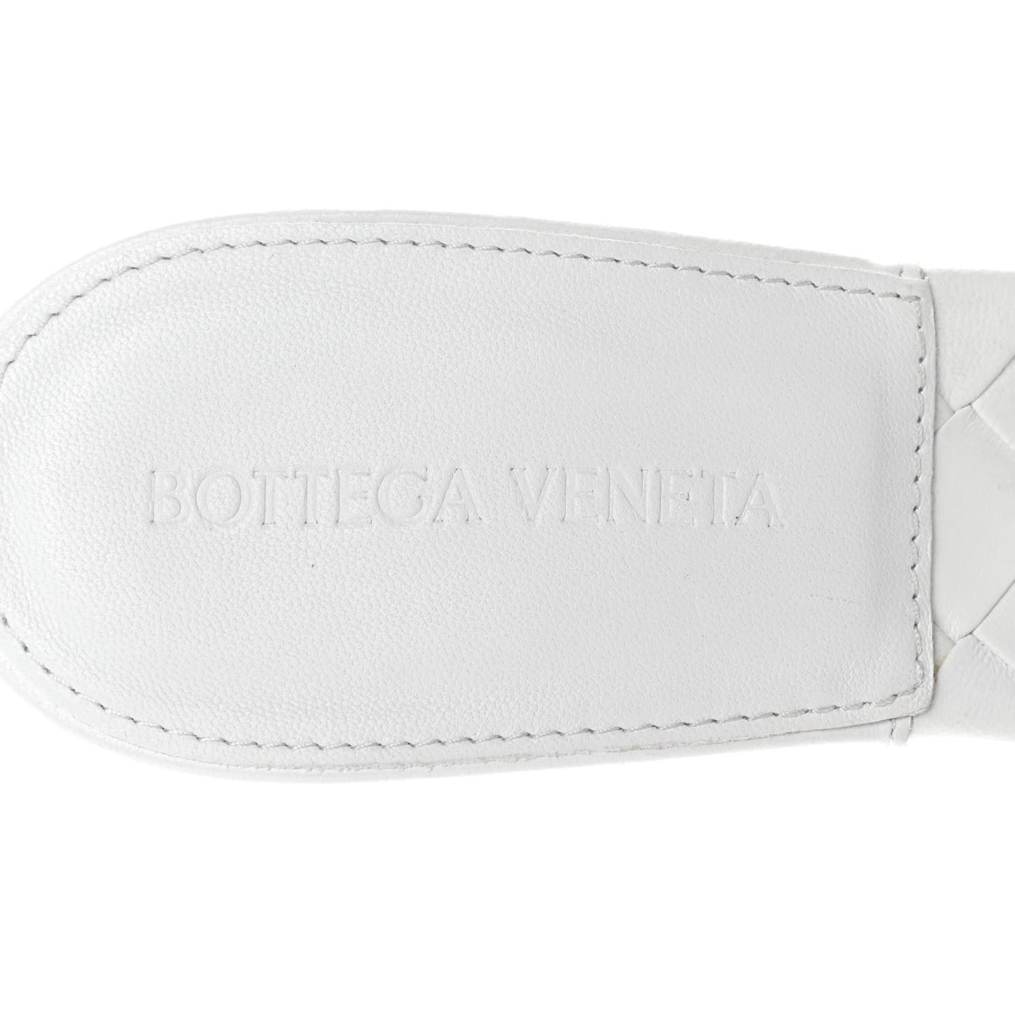 Nappa Maxi Intrecciato Lido Mule Sandals 38 Optic White