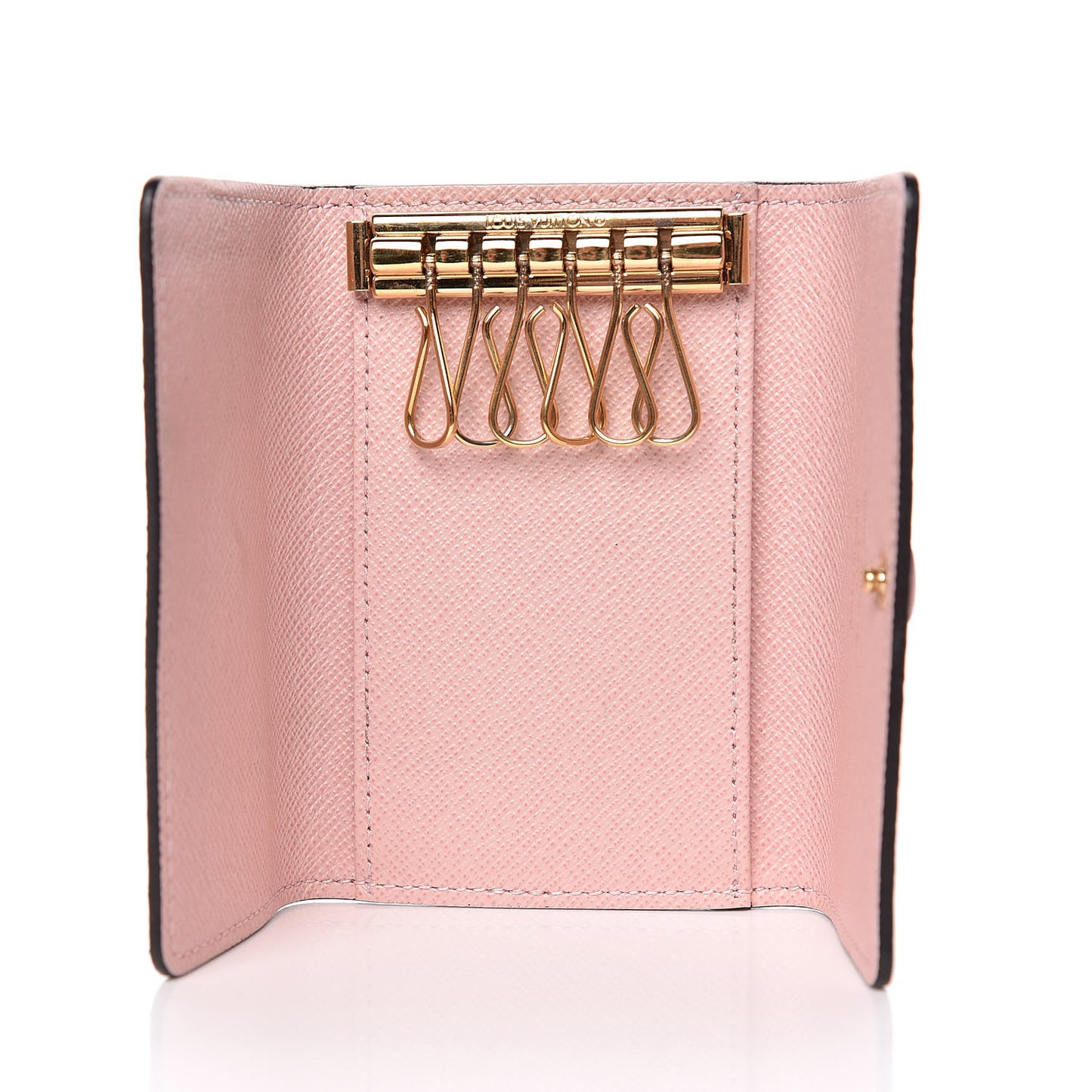 Damier Ebene Multicles 6 Key Holder Rose Ballerine
