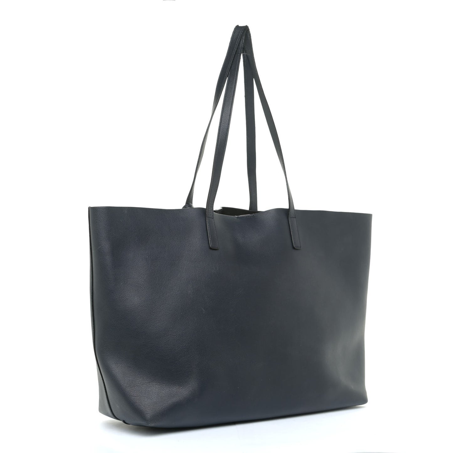 Calfskin Large Shopping Tote Navy Blue