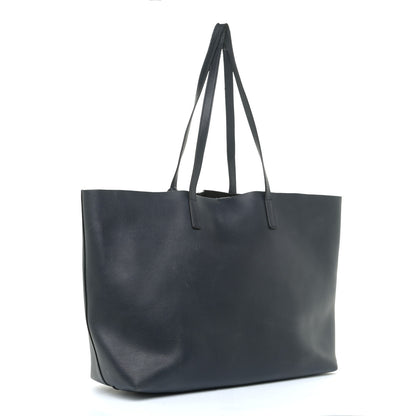 Saint Laurent Calfskin Large Shopping Tote Navy Blue 4 of 27