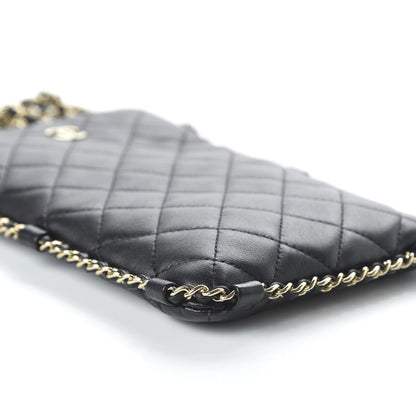 Chanel Lambskin Quilted Chain Around Phone Holder Black 6 of 11