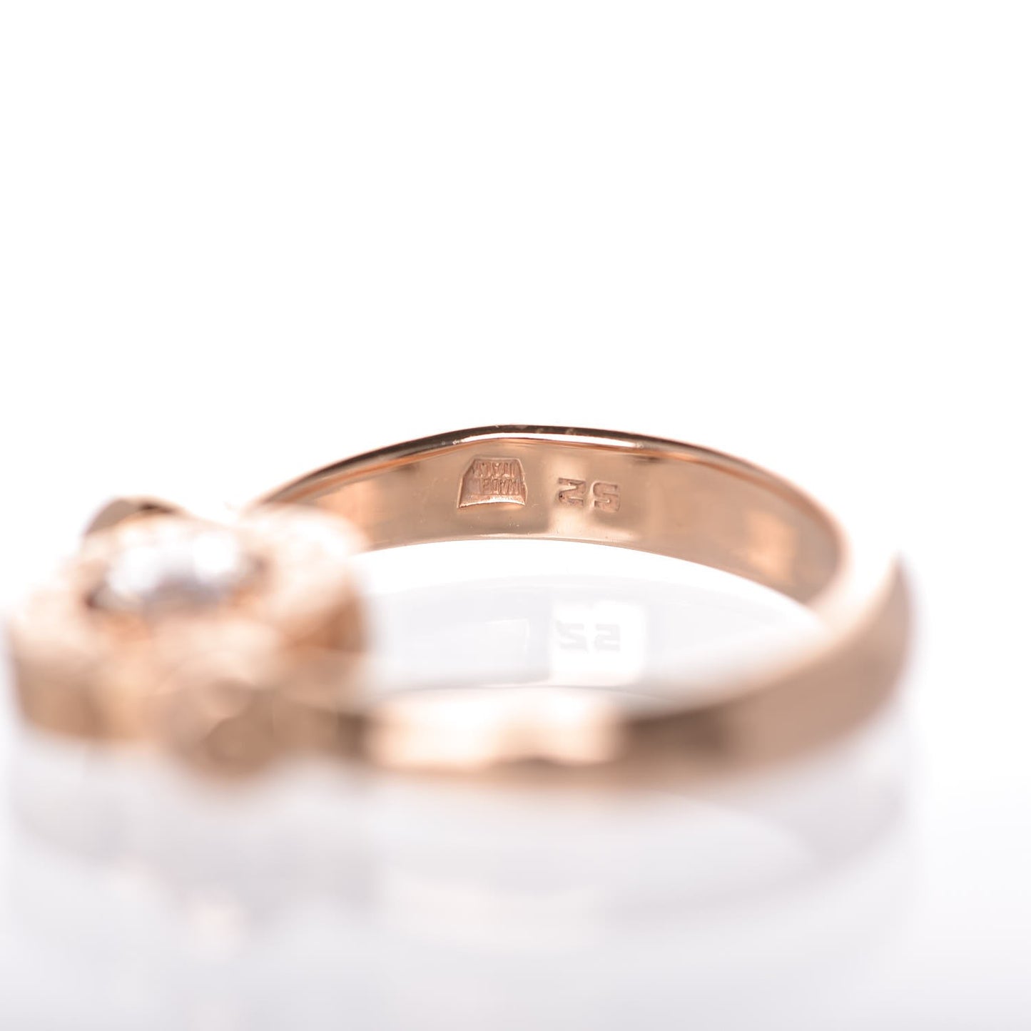 18K Rose Gold Diamond Bvlgari Bvlgari Ring 52 6