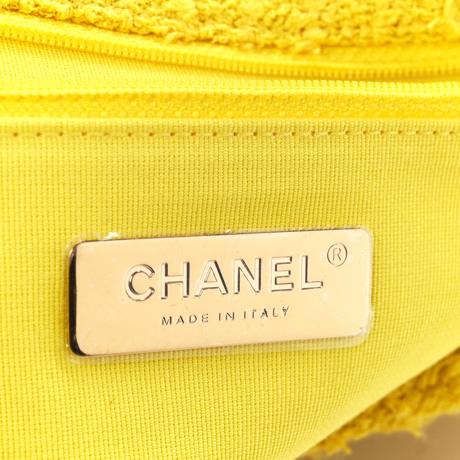 Chanel Tweed Quilted Medium Chanel 19 Flap Yellow 6 of 11