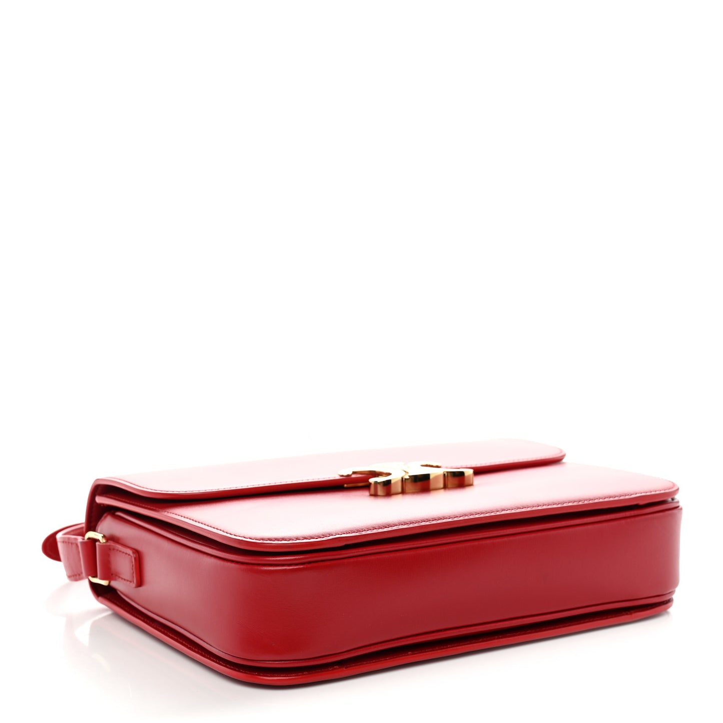 Shiny Calfskin Large Triomphe Red