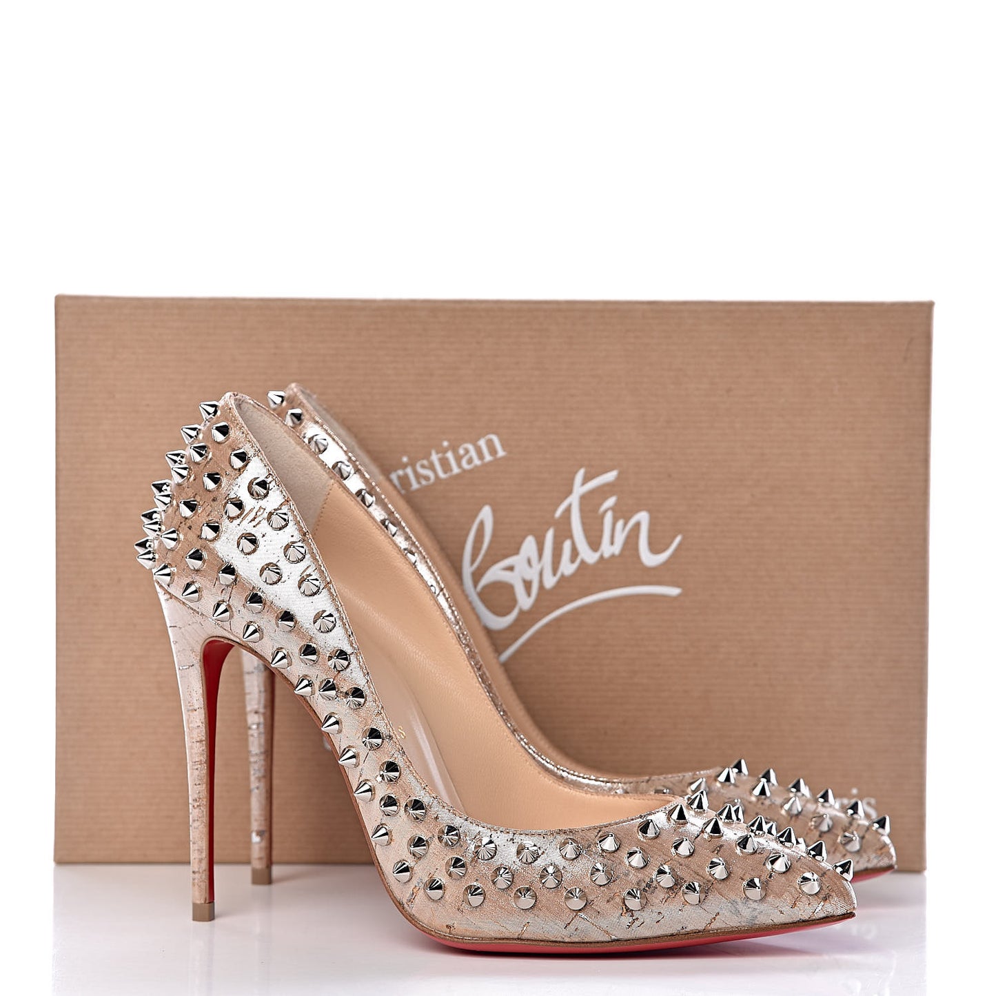 Cork Pepite Follies Spikes 100 Pumps 37.5 Silver
