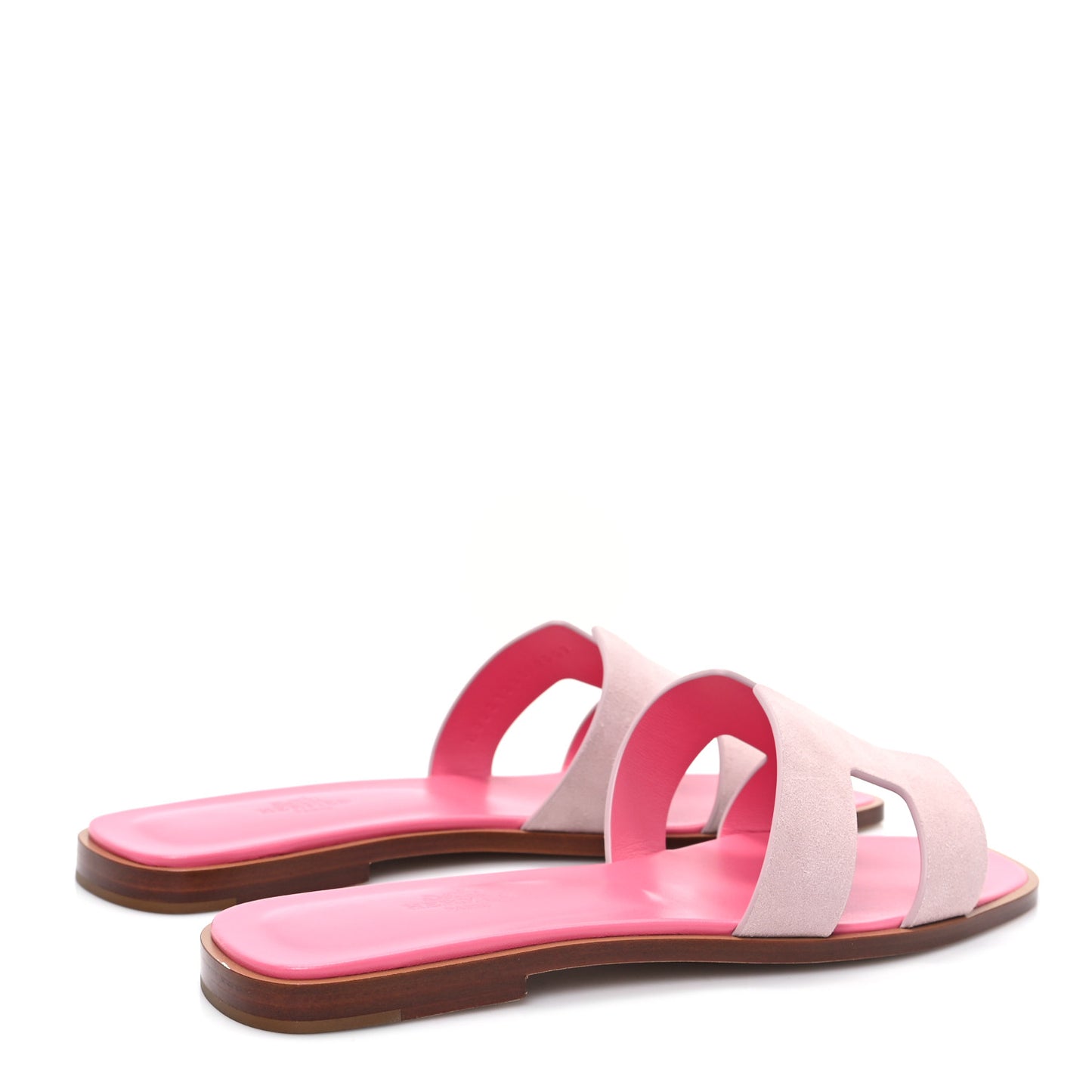Suede Goatskin Oran Sandals 38.5 Rose Porcelaine