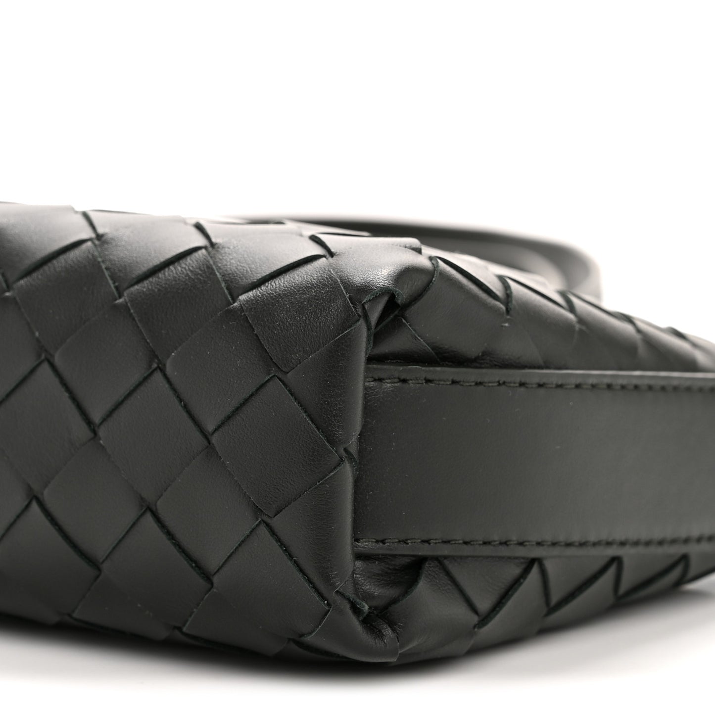 Calfskin Intrecciato Traveler Phone Pouch Dark Green