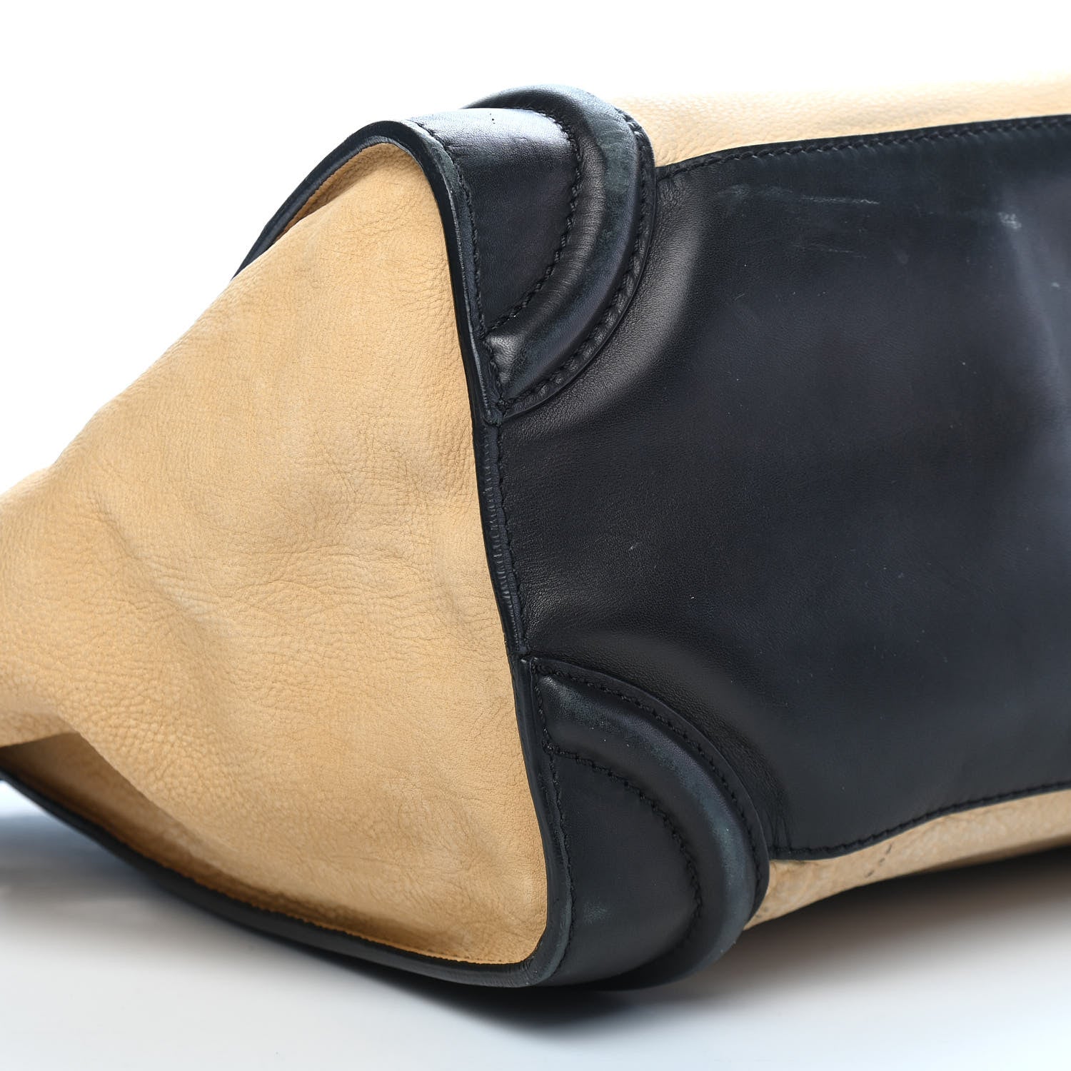 Celine Nubuck Elephant Calfskin Mini Luggage Navy Dune 9 of 11