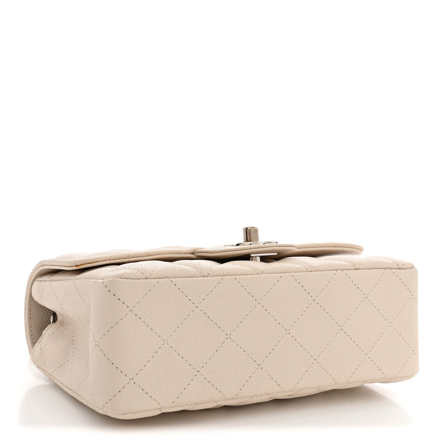Chanel Caviar Quilted Mini Rectangular Flap Light Beige 4 of 13