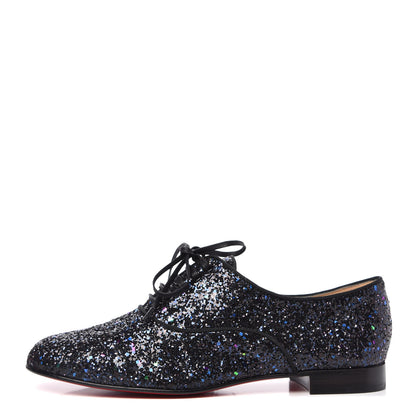 Christian Louboutin Glitter Fred Oxfords 38.5 Black 1 of 10
