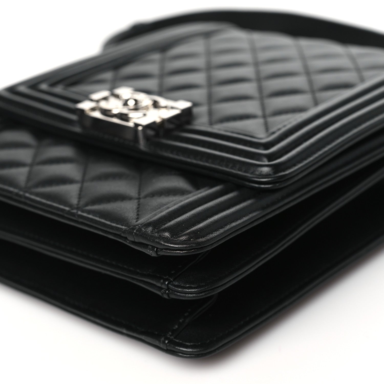 Chanel Calfskin Quilted North South Boy Flap Black 10 of 10