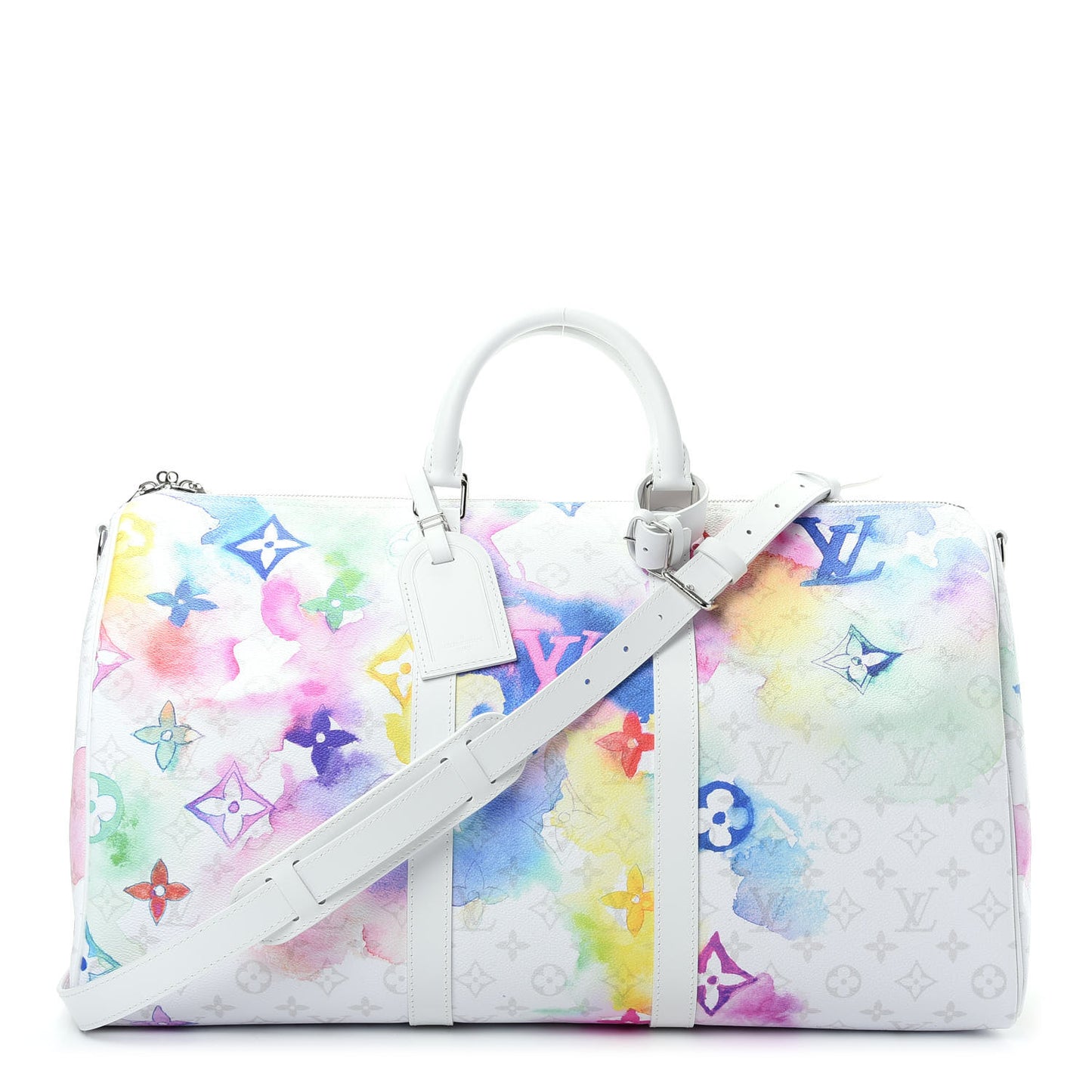 Monogram Watercolor Keepall Bandouliere 50 Multicolor