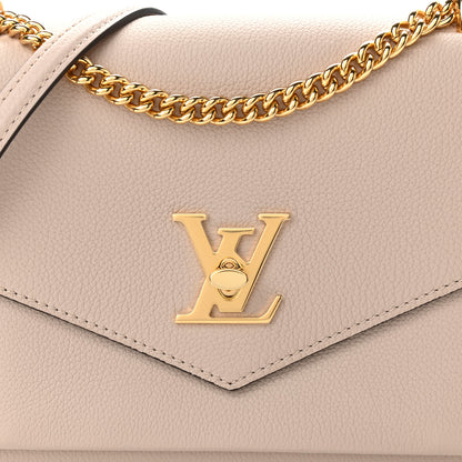 Louis Vuitton Soft Calfskin Mylockme Chain Bag BB Greige 7 of 10