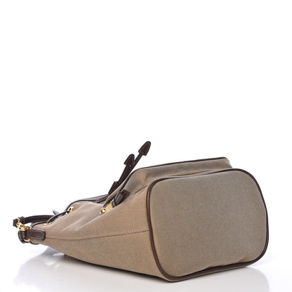 Prada Jacquard Logo Mini Bucket Crossbody Bag Corda Bruciato 4 of 9