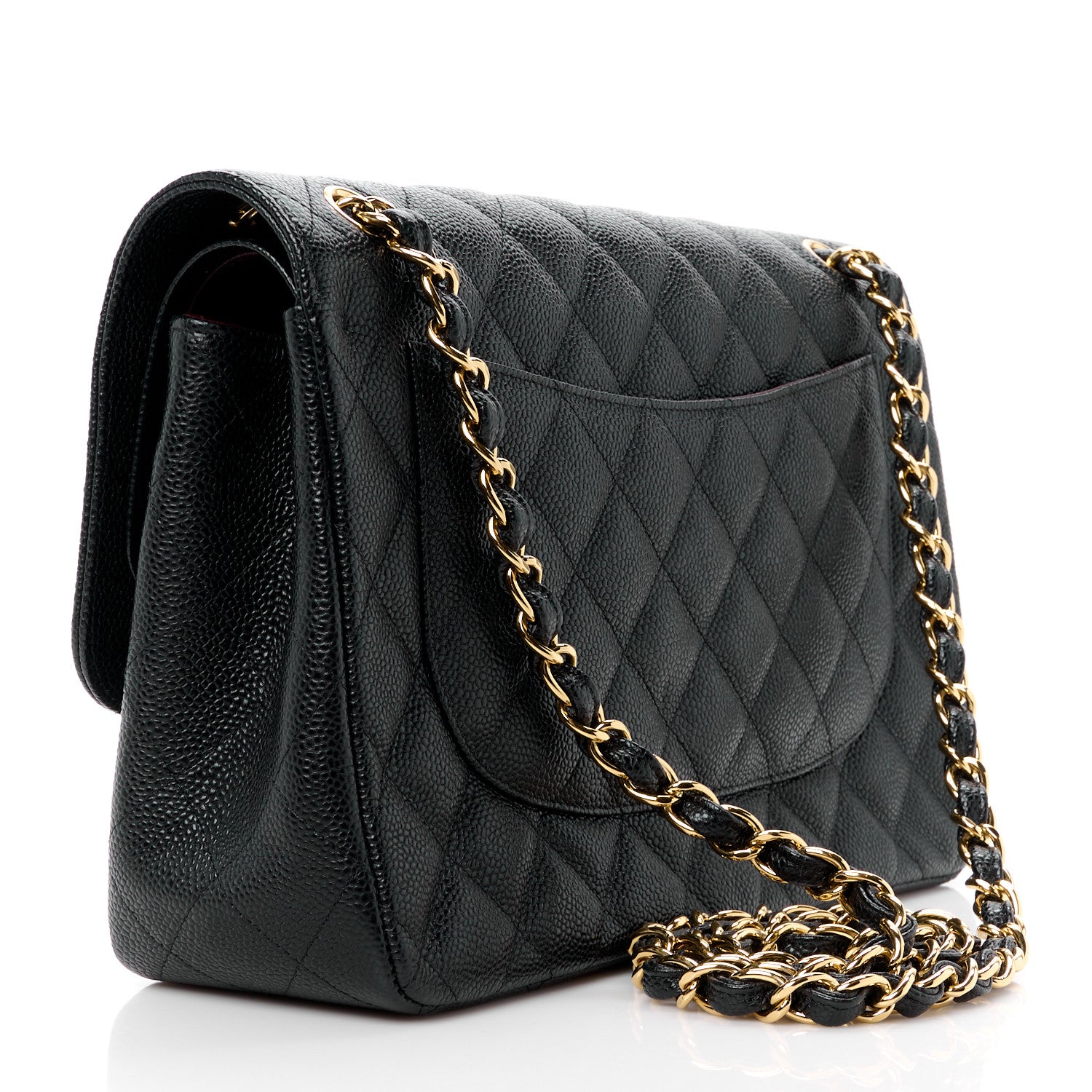 Chanel Caviar Quilted Jumbo Double Flap Black 3 of 10