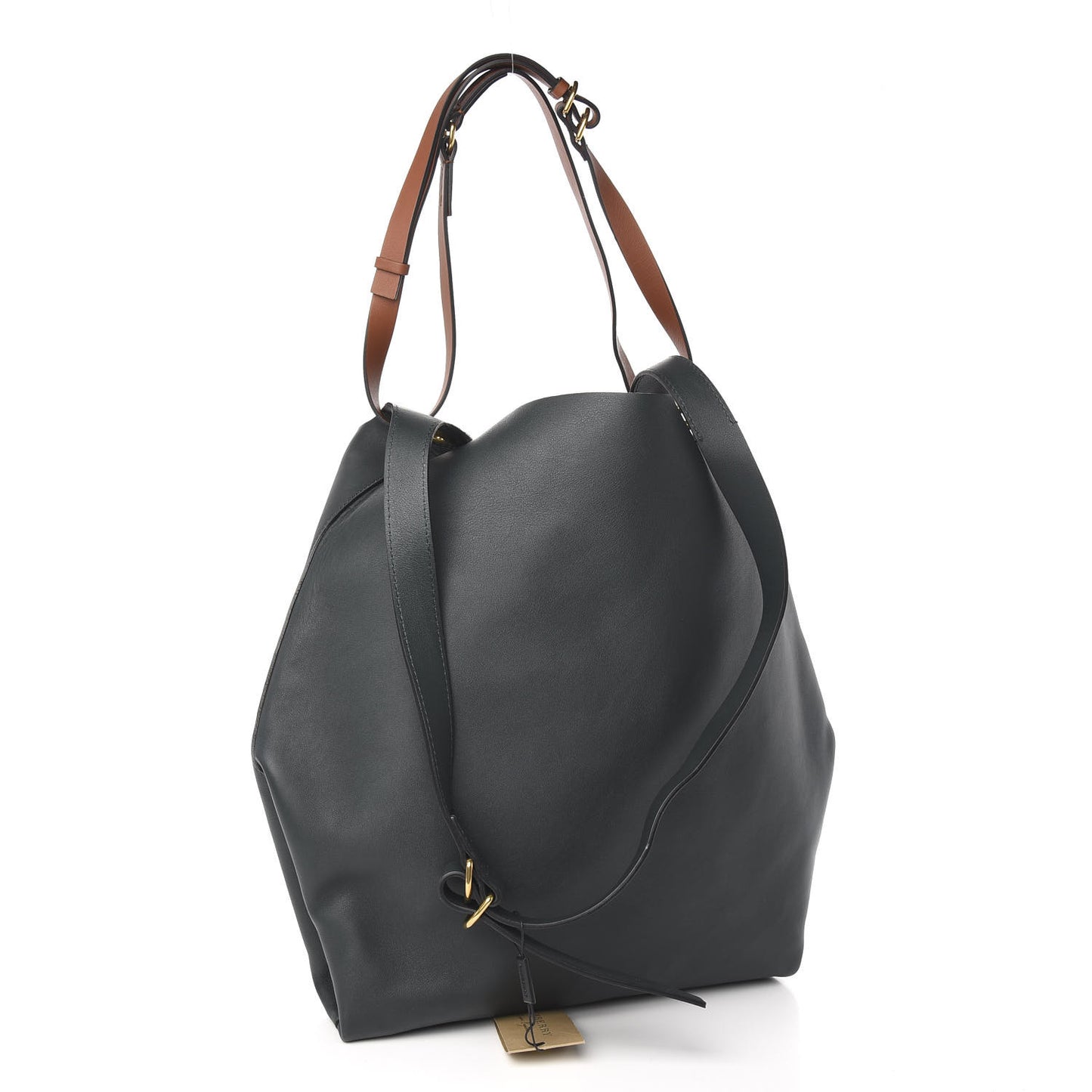 Calfskin Medium Grommet Hobo Dark Emerald