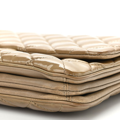 Chanel Patent Quilted 3 Jumbo Flap Light Brown 9 of 14