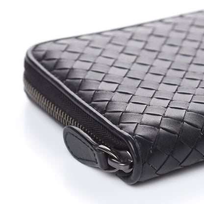 Bottega Veneta Nappa Intrecciato Zip Around Wallet Black 7 of 10