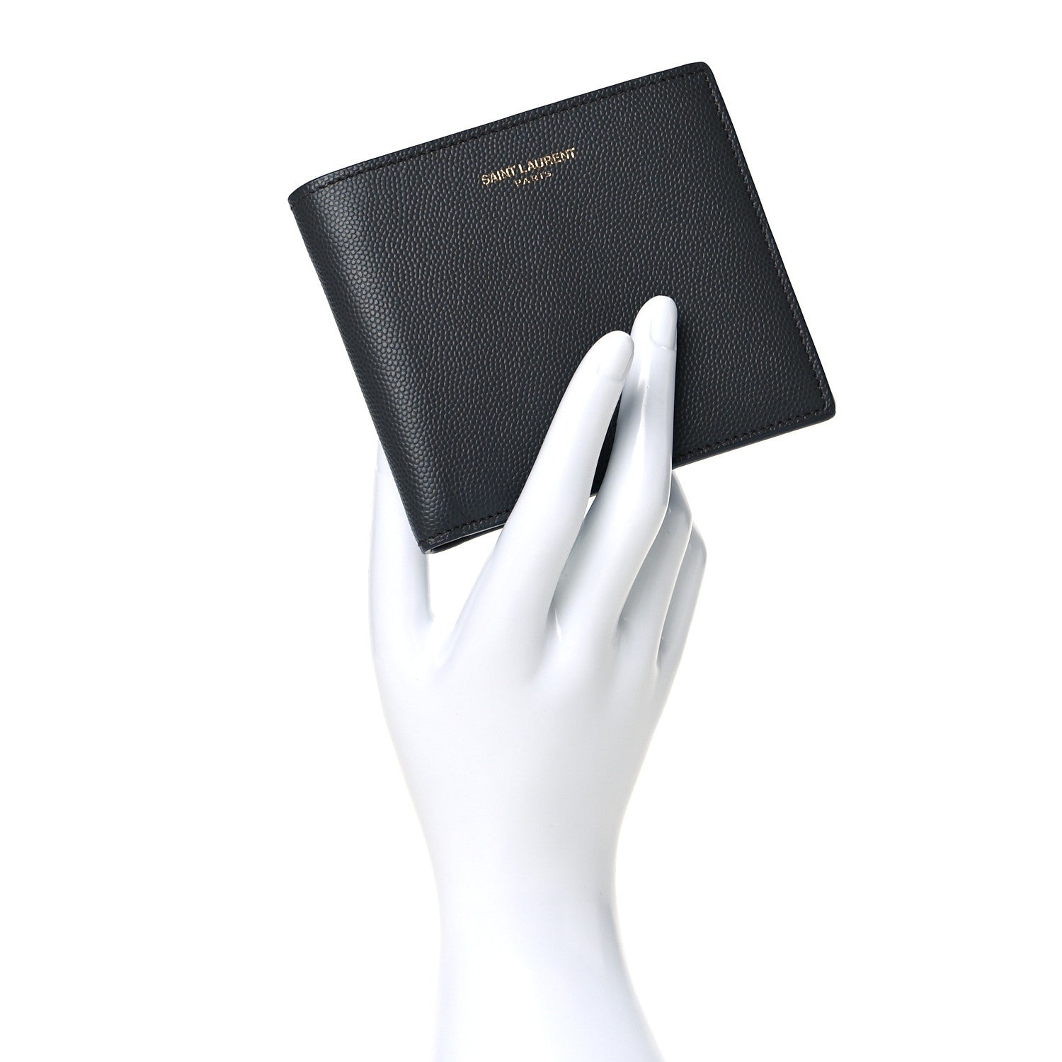 Saint Laurent Grain De Poudre Paris East West Wallet Grey 2 of 7