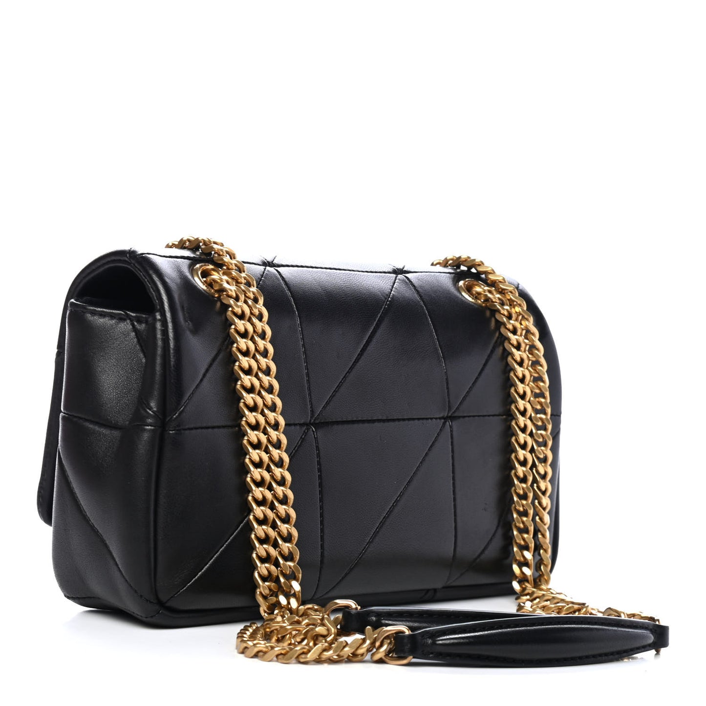 Lambskin Patchwork Monogram Small Jamie Black