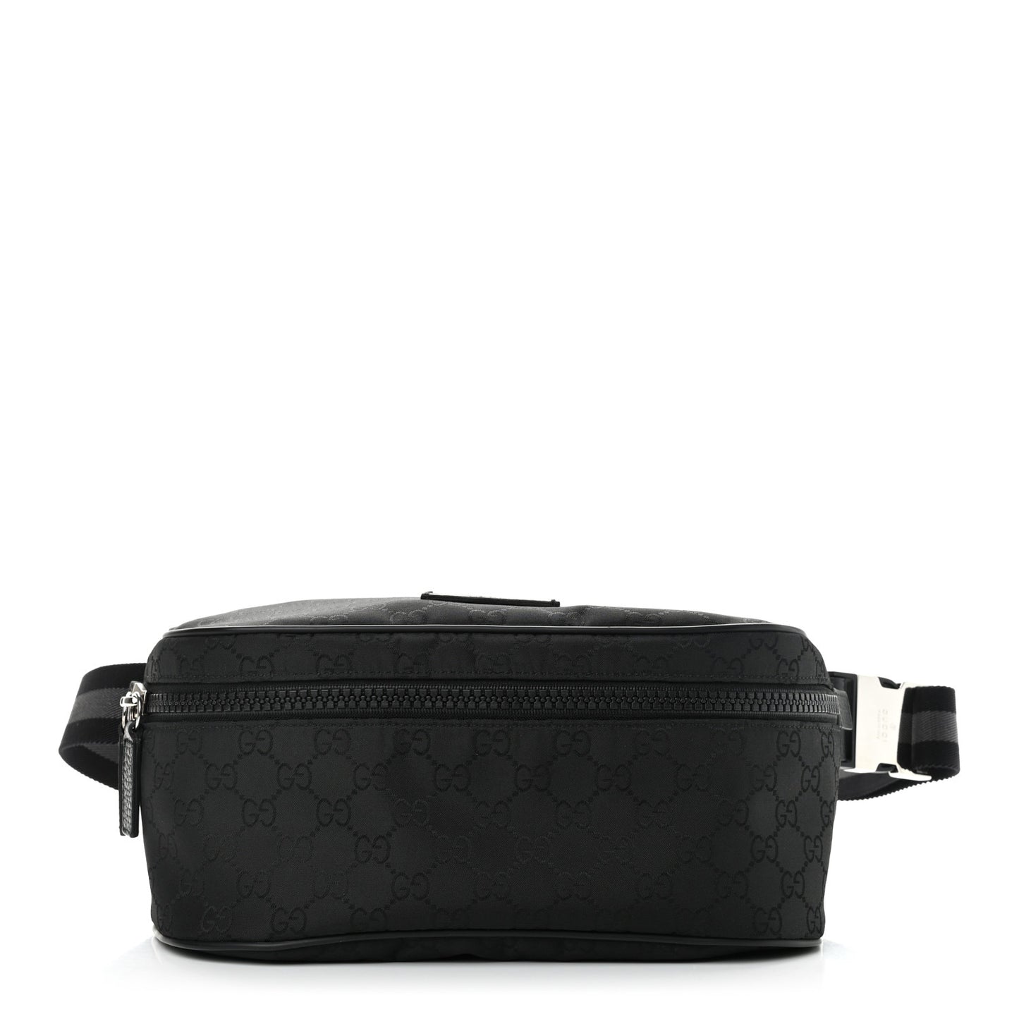 Nylon Monogram Fanny Pack Belt Bag Black