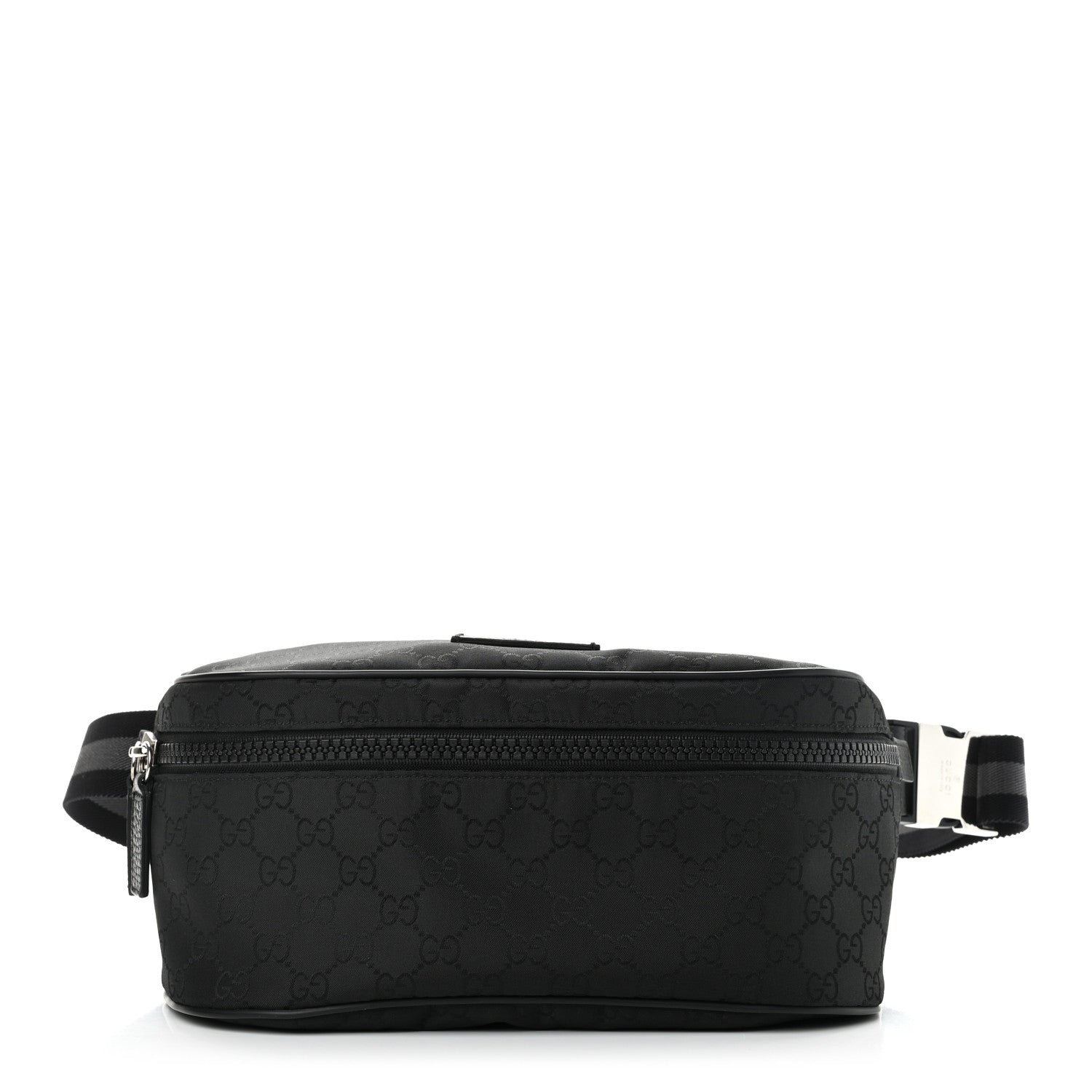 Gucci Nylon Monogram Fanny Pack Belt Bag Black 1 of 10