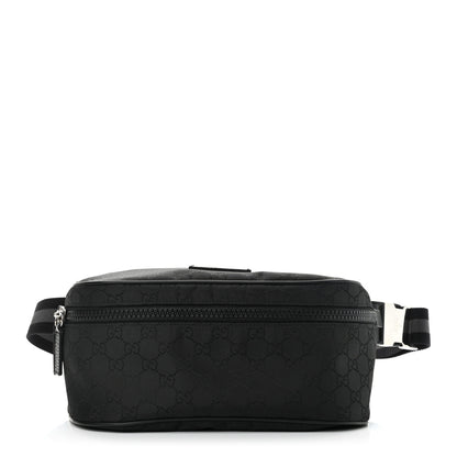 Gucci Nylon Monogram Fanny Pack Belt Bag Black 1 of 10
