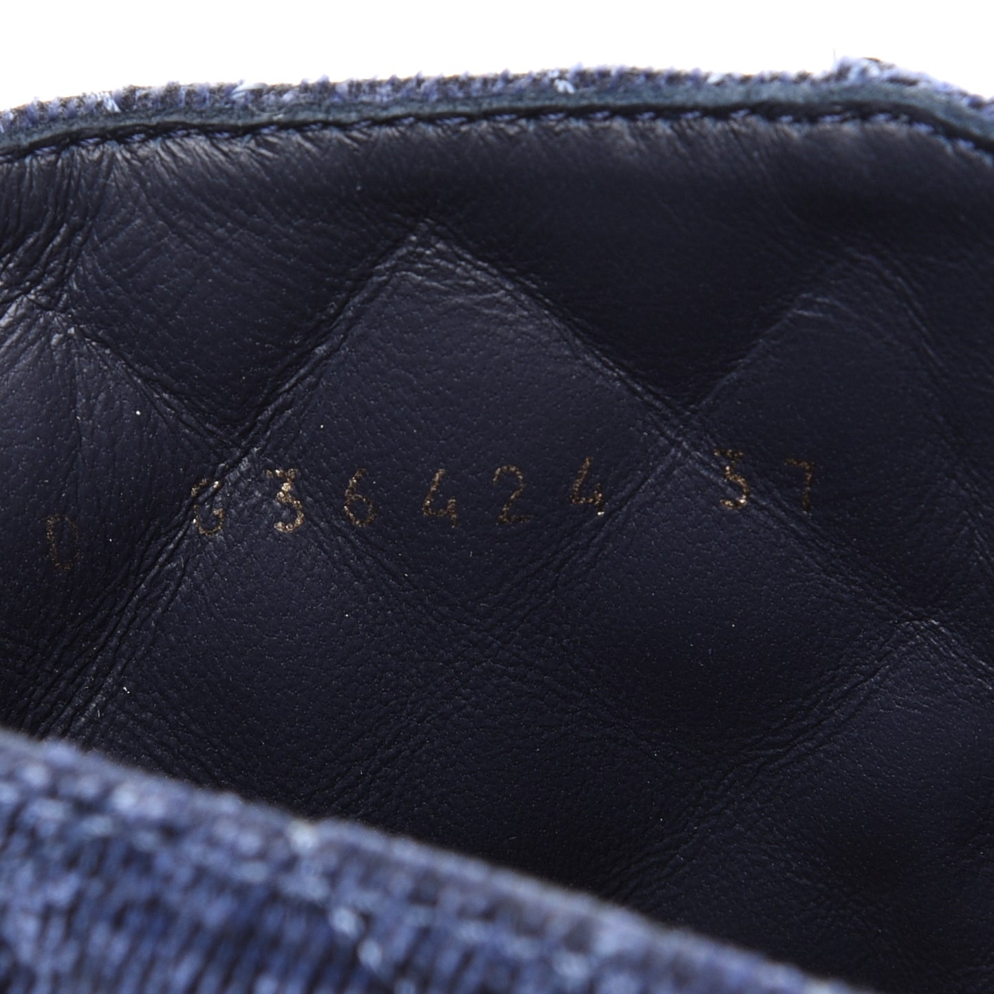Shiny Calfskin Velvet Quilted Lace Up Combat Boots 37 Blue