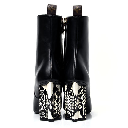 Louis Vuitton Calfskin Silhouette Ankle Boots 38 Black 4 of 5